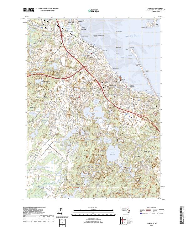 Plymouth, MA — USGS 7.5-minute topo (2024)