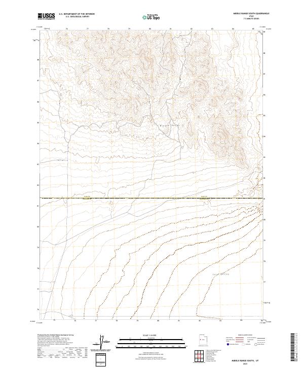 Middle Range South, UT — USGS 7.5-minute topo (2023)