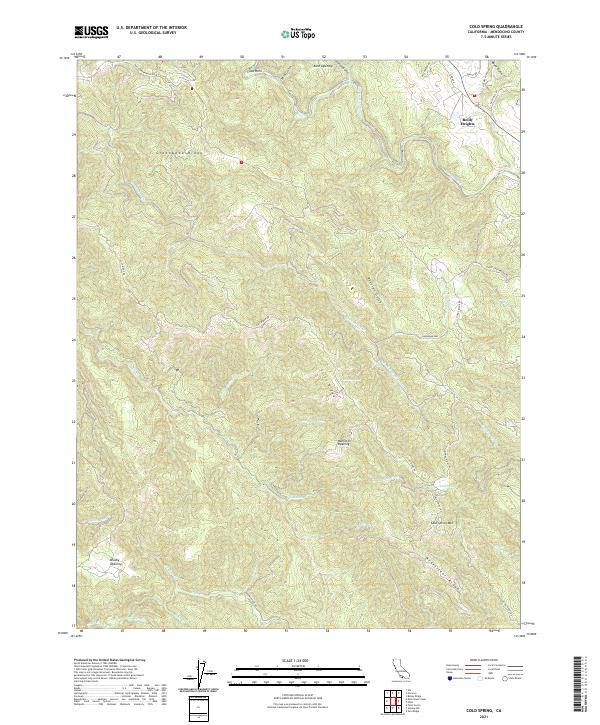 Cold Spring, CA — USGS 7.5-minute topo (2021)