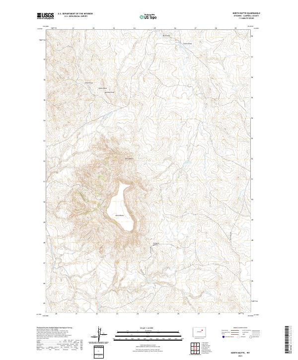 North Butte, WY — USGS 7.5-minute topo (2021)