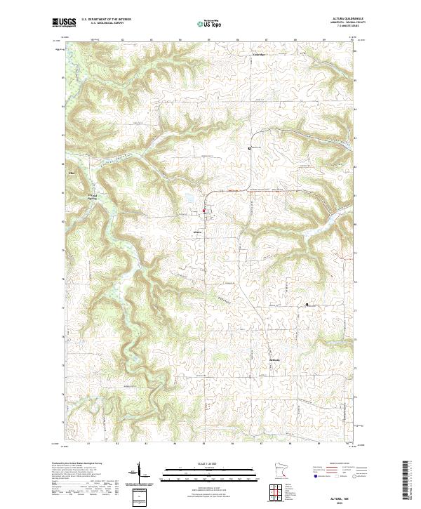 Altura, MN — USGS 7.5-minute topo (2022)
