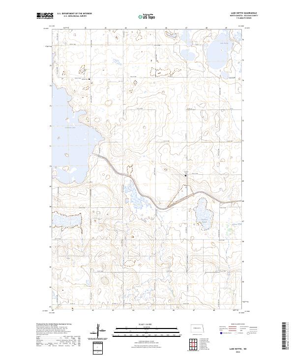 Lake Nettie, ND — USGS 7.5-minute topo (2024)