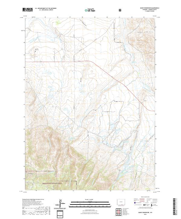Gunst Reservoir, WY — USGS 7.5-minute topo (2021)