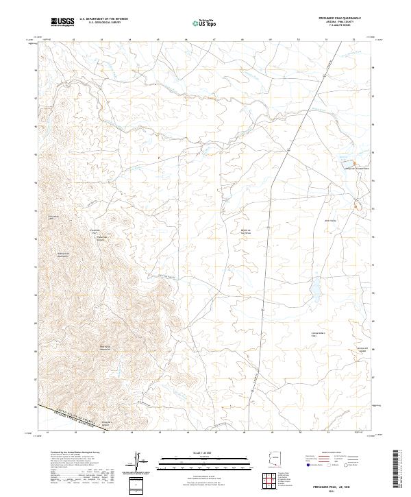 Presumido Peak, AZ,SON, US — USGS 7.5-minute topo (2021)