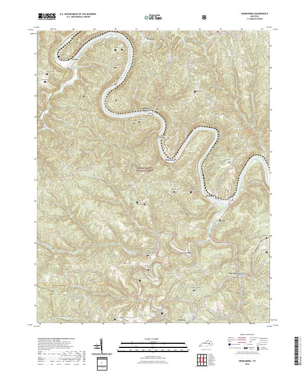 Heidelberg, KY — USGS 7.5-minute topo (2022)