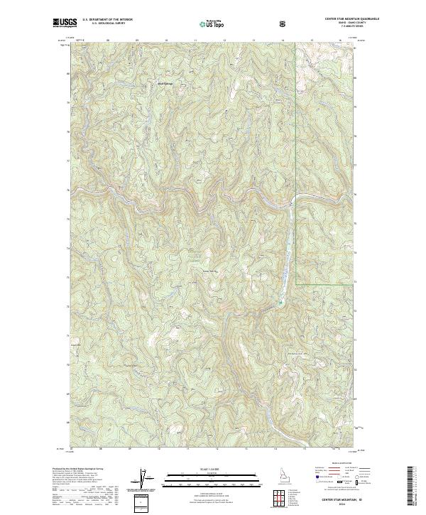 Center Star Mountain, ID — USGS 7.5-minute topo (2024)