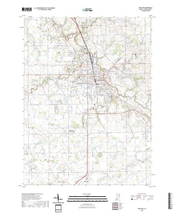 Decatur, IN — USGS 7.5-minute topo (2022)