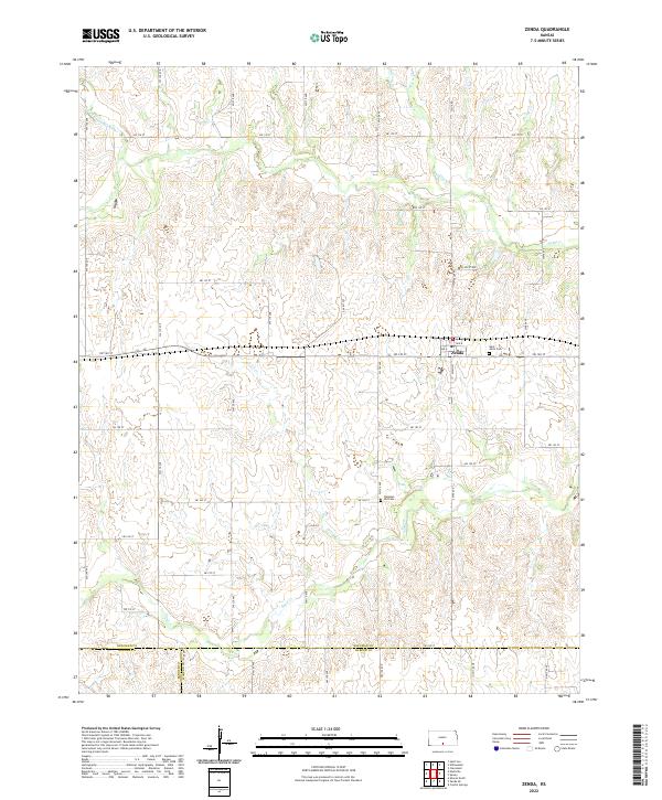 Zenda, KS — USGS 7.5-minute topo (2022)