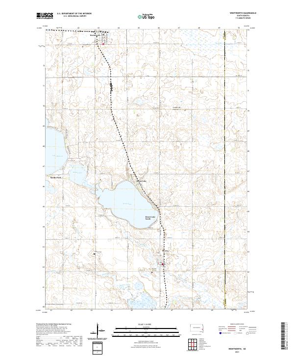 Wentworth, SD — USGS 7.5-minute topo (2021)