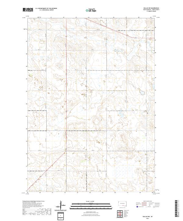 Dallas NW, SD — USGS 7.5-minute topo (2021)