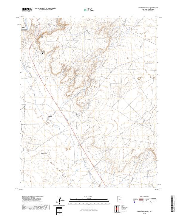 White Rock Point, UT — USGS 7.5-minute topo (2023)