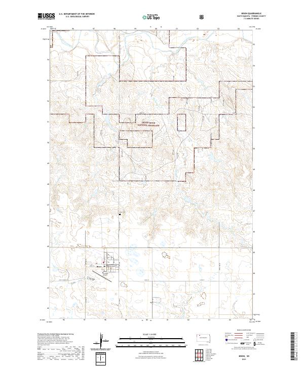 Bison, SD — USGS 7.5-minute topo (2021)