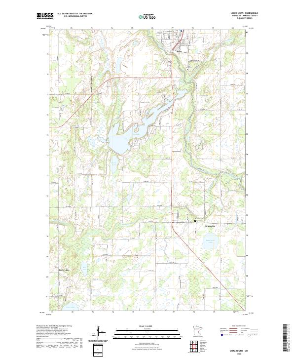 Mora South, MN — USGS 7.5-minute topo (2022)