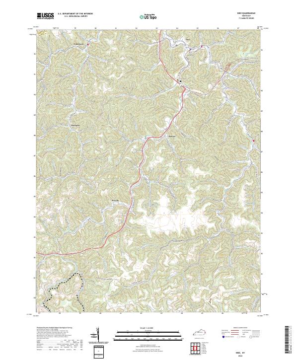 Inez, KY — USGS 7.5-minute topo (2022)