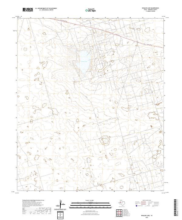 Whalen Lake, TX — USGS 7.5-minute topo (2022)