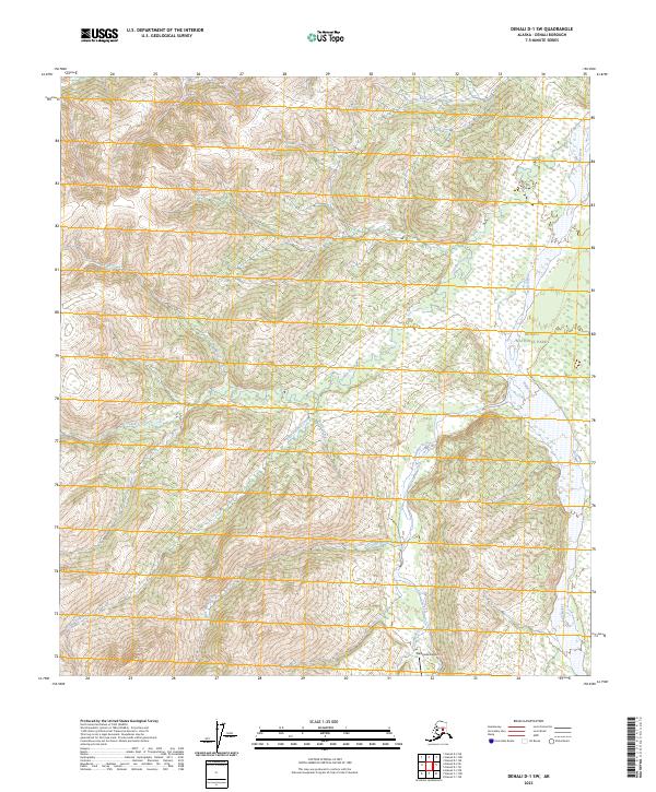 Denali D-1 SW, AK — USGS 7.5-minute topo (2023)
