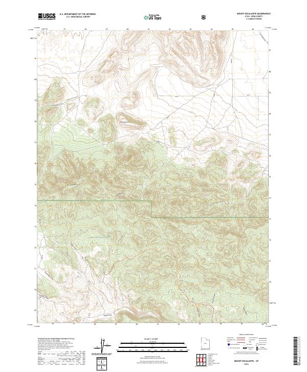 Mount Escalante, UT — USGS 7.5-minute topo (2023)