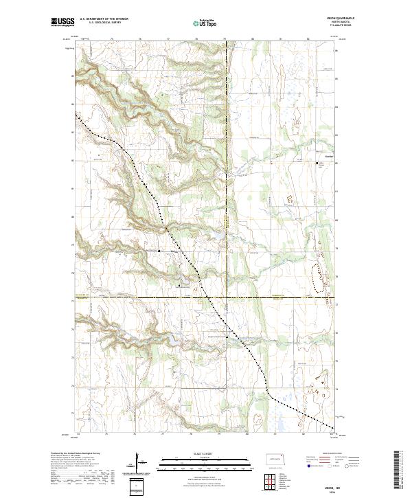 Union, ND — USGS 7.5-minute topo (2024)
