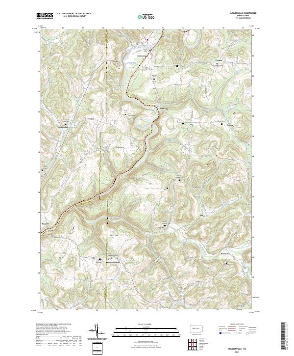 Summerville, PA — USGS 7.5-minute topo (2023)