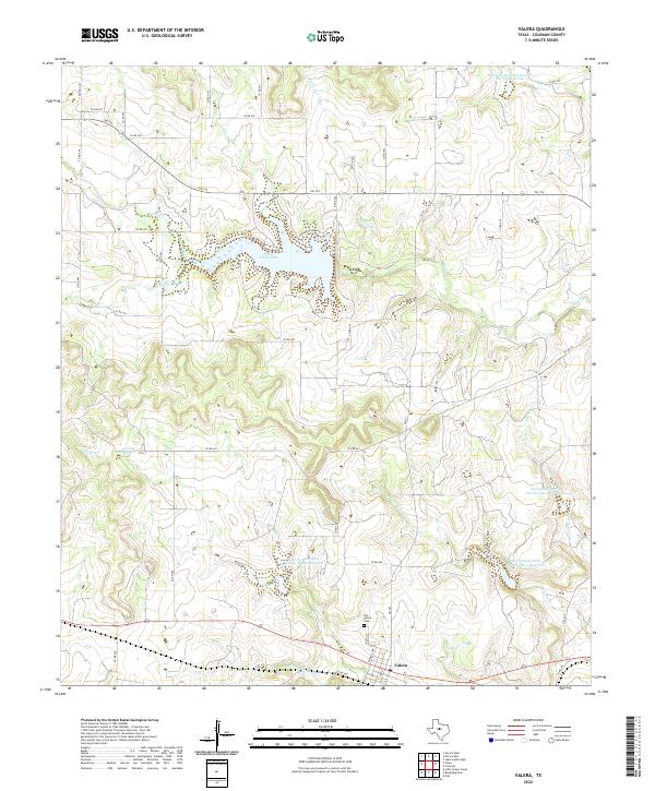Valera, TX — USGS 7.5-minute topo (2022)