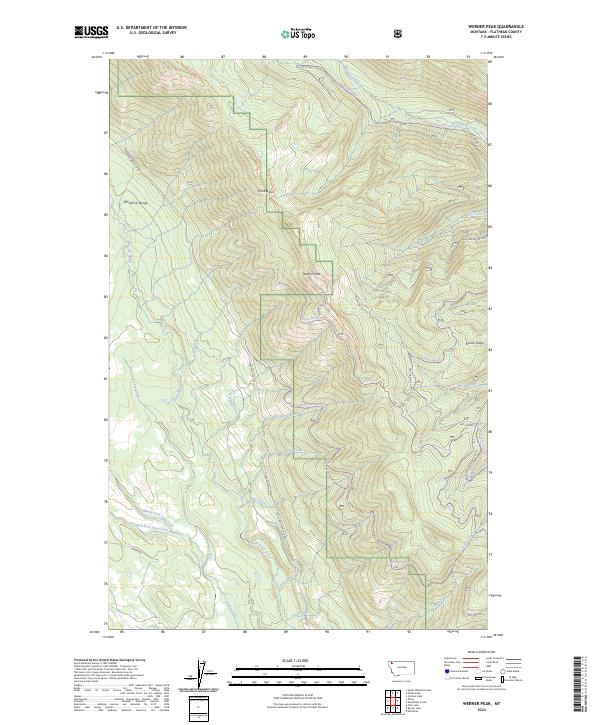 Werner Peak, MT — USGS 7.5-minute topo (2024)