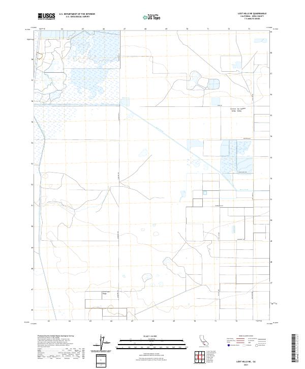 Lost Hills NE, CA — USGS 7.5-minute topo (2021)