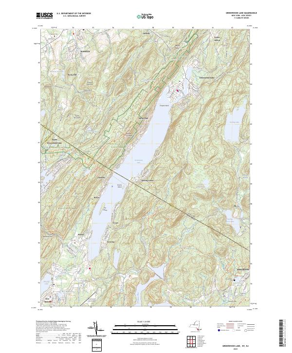 Greenwood Lake, NY-NJ — USGS 7.5-minute topo (2023)