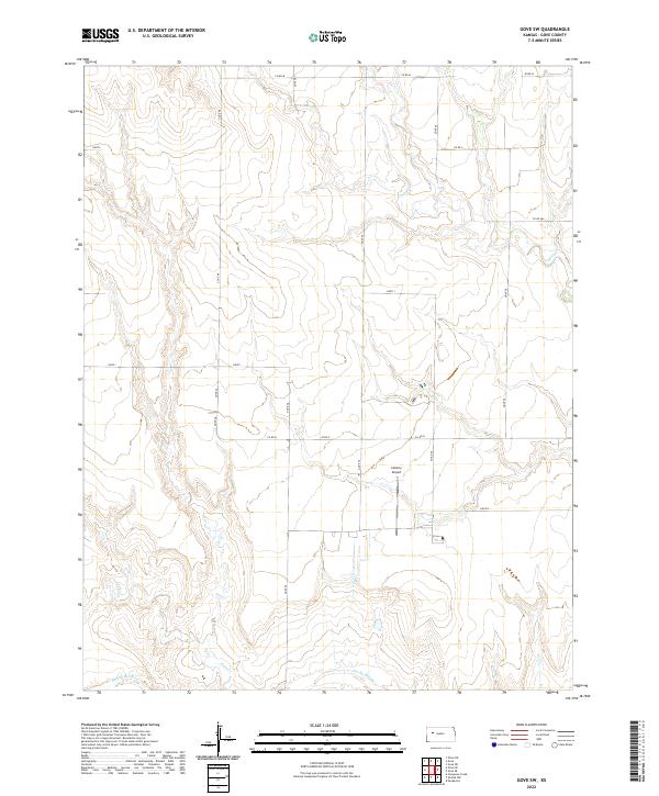 Gove SW, KS — USGS 7.5-minute topo (2022)