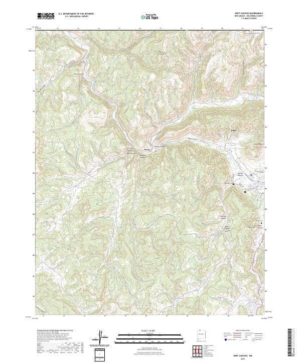 Wirt Canyon, NM — USGS 7.5-minute topo (2023)