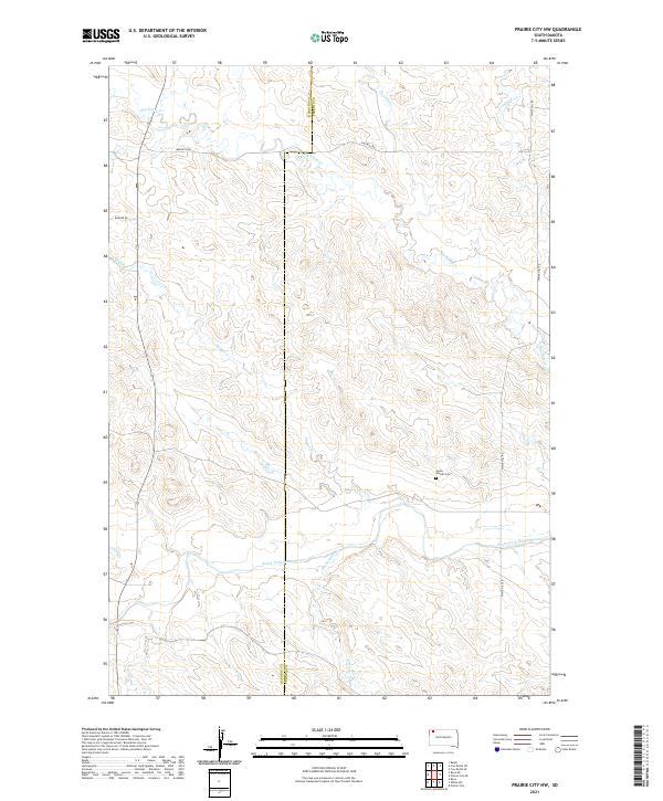 Prairie City NW, SD — USGS 7.5-minute topo (2021)