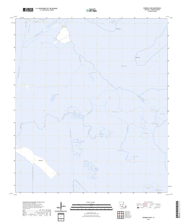 Fearman Lake, LA — USGS 7.5-minute topo (2024)