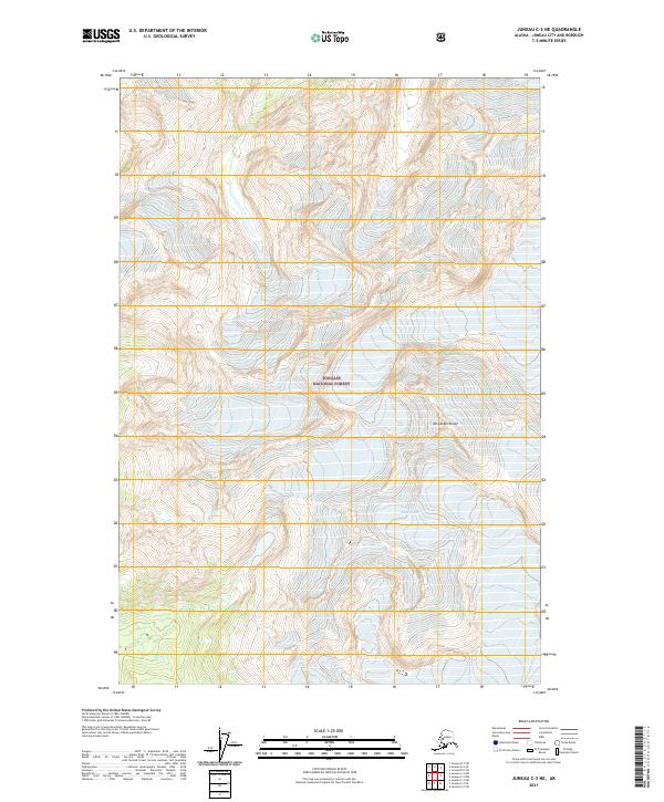 Juneau C-3 NE, AK — USGS 7.5-minute topo (2021)