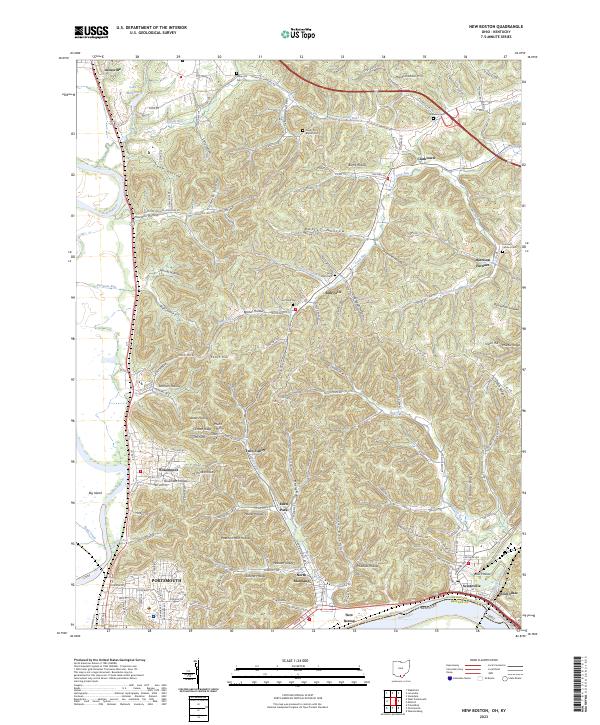 New Boston, OH-KY — USGS 7.5-minute topo (2023)