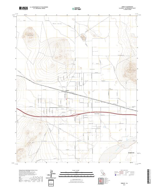 Hinkley, CA — USGS 7.5-minute topo (2021)