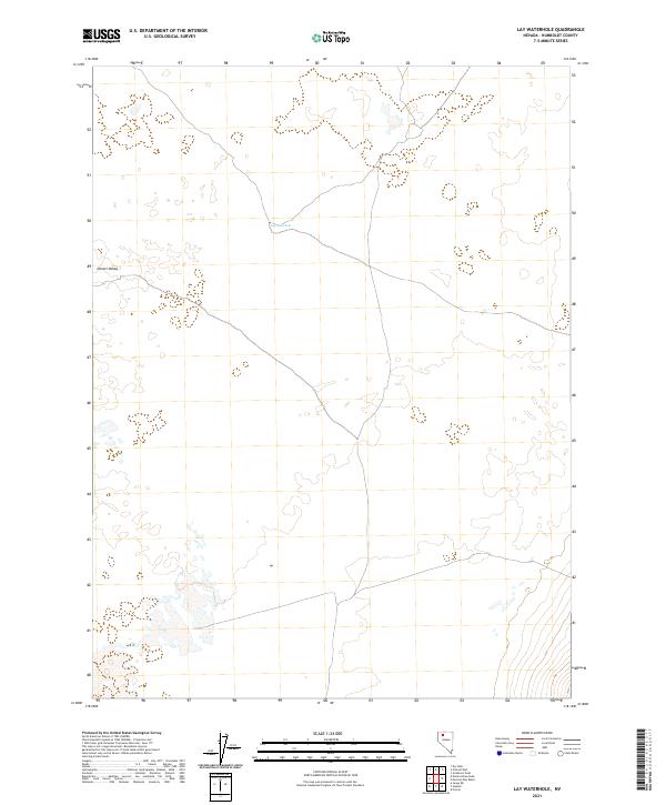 Lay Waterhole, NV — USGS 7.5-minute topo (2021)