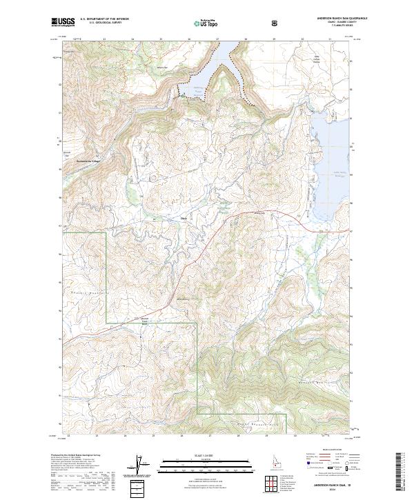 Anderson Ranch Dam, ID — USGS 7.5-minute topo (2024)
