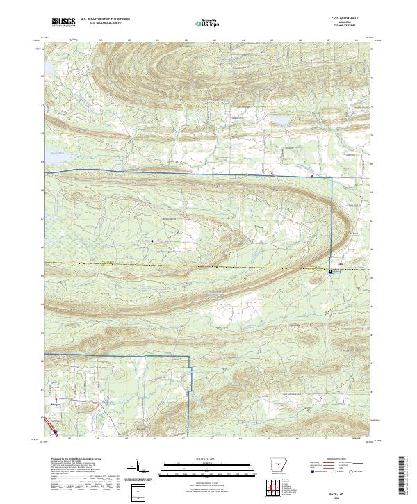 Cato, AR — USGS 7.5-minute topo (2024)