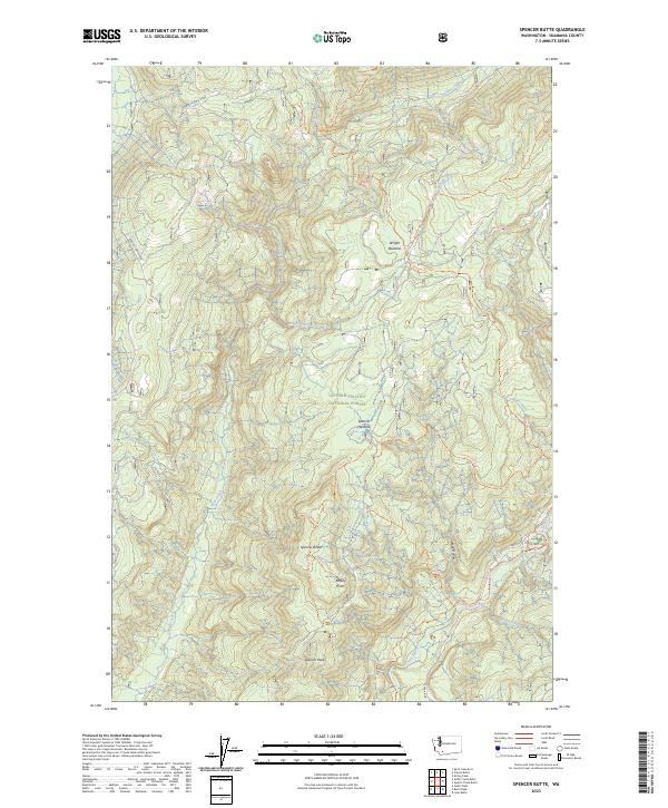 Spencer Butte, WA — USGS 7.5-minute topo (2023)