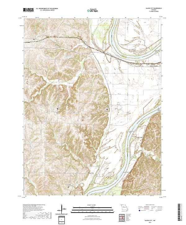 Saline City, MO — USGS 7.5-minute topo (2021)