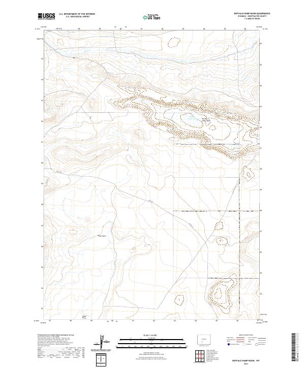Buffalo Hump Basin, WY — USGS 7.5-minute topo (2021)