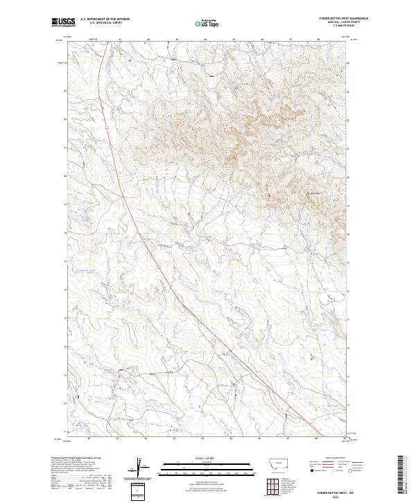 Finger Buttes West, MT — USGS 7.5-minute topo (2024)
