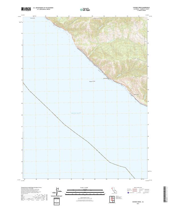 Cooskie Creek, CA — USGS 7.5-minute topo (2021)