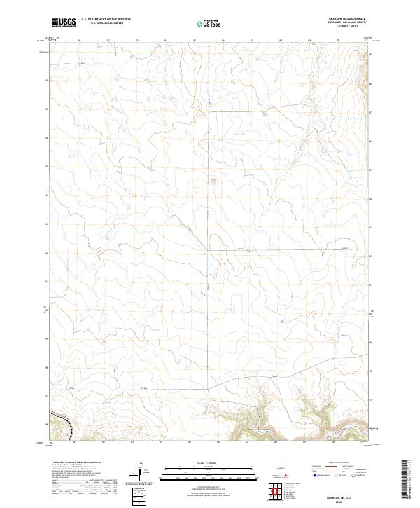 Branson SE, CO — USGS 7.5-minute topo (2022)