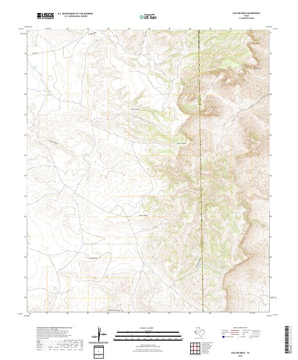Collier Mesa, TX — USGS 7.5-minute topo (2022)