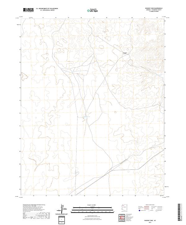 Higgins Tank, AZ — USGS 7.5-minute topo (2021)
