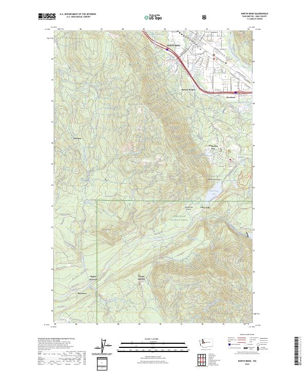 North Bend, WA — USGS 7.5-minute topo (2023)