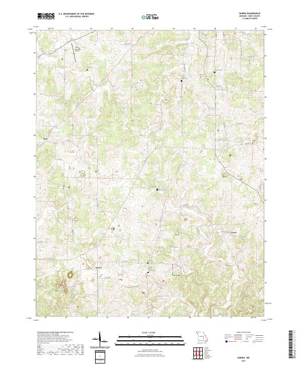 Darien, MO — USGS 7.5-minute topo (2021)