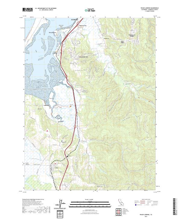 Fields Landing, CA — USGS 7.5-minute topo (2021)
