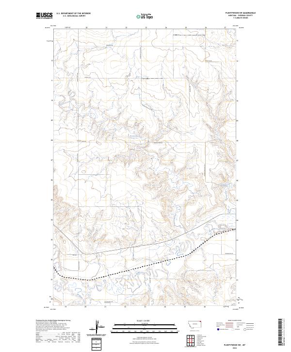 Plentywood SW, MT — USGS 7.5-minute topo (2024)