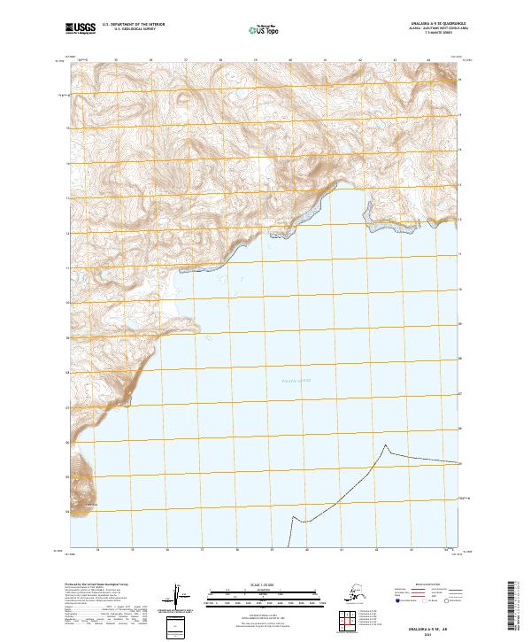 Unalaska A-5 SE, AK — USGS 7.5-minute topo (2021)